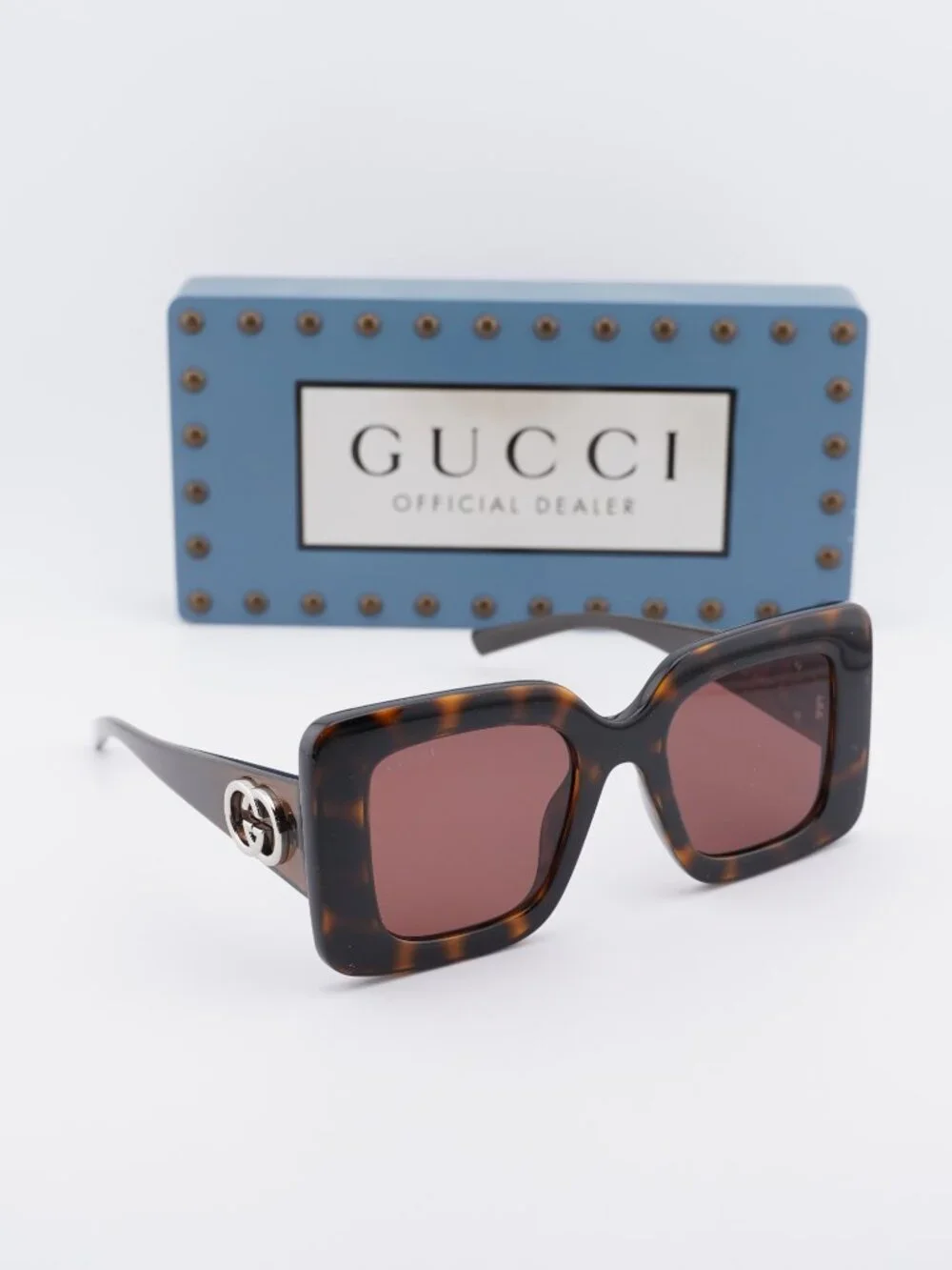 Gucci GG2025S 002 Butterfly Sunglasses - Havana / Burgundy